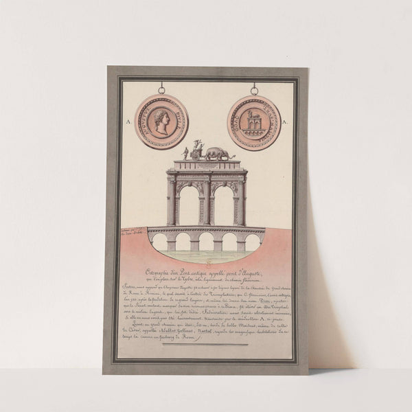 Orthographie d’un pont antique appellé pont d’Auguste, que l’on place sur le Tybre (1777-1825) by Jean Jacques Lequeu