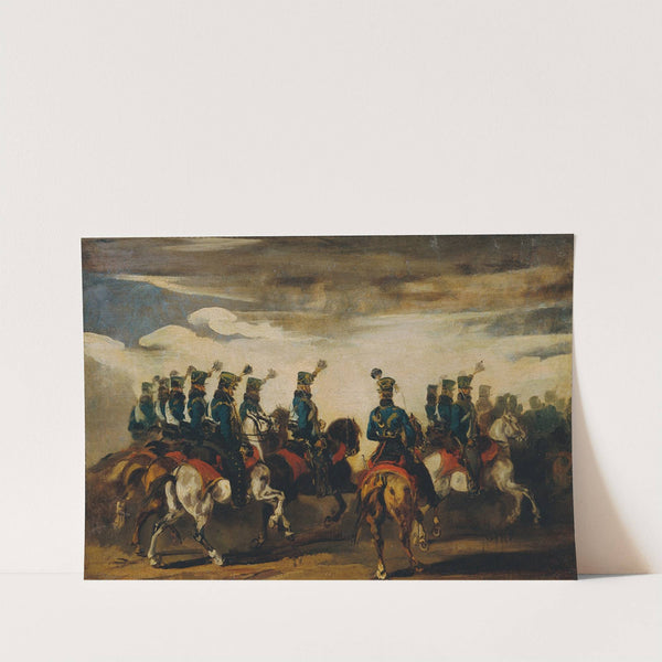 Österreichische blaue Husaren by Piotr von Michalowski