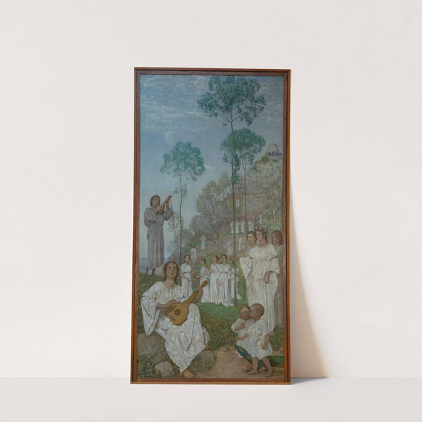 Ostertriptychon; Gefilde der Seligen (Das Paradies) (1907) by Hans Thoma