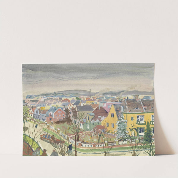 Ostmarksiedlung vom Militär – Invalidenhaus gesehen (1936) by Oskar Laske