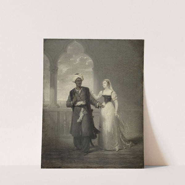 Othello and Desdemona (1827) by Henri Jean-Baptiste Victoire Fradelle