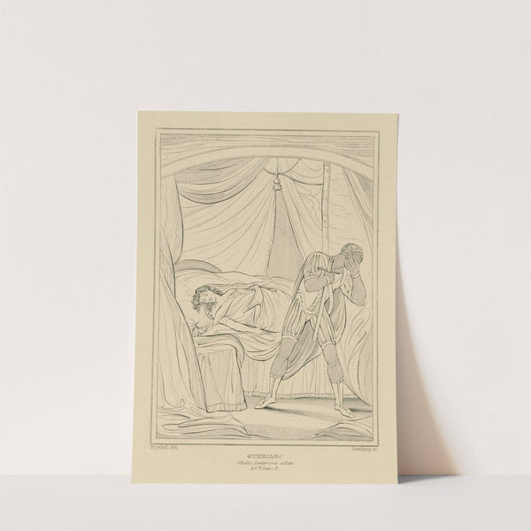 Othello. Othello, Desdemona asleep, act V, scene II (19th century) by William Francis Starling