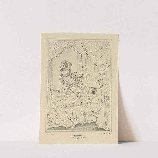 Othello, Othello & Desdemona, asleep, act V, scene II (19th century) by William Francis Starling