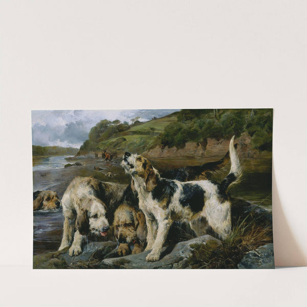 Otter Hunting (‘On the Scent’) (1881) by John Sargent Noble