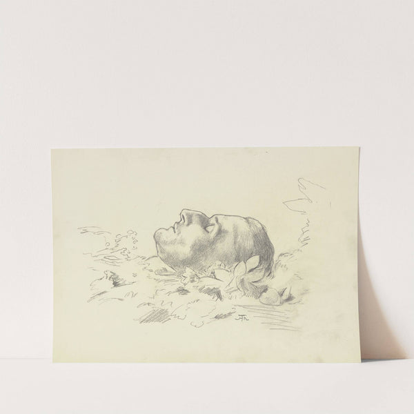 Otto Küchler auf dem Totenbett, von links (1896) by Hans Thoma