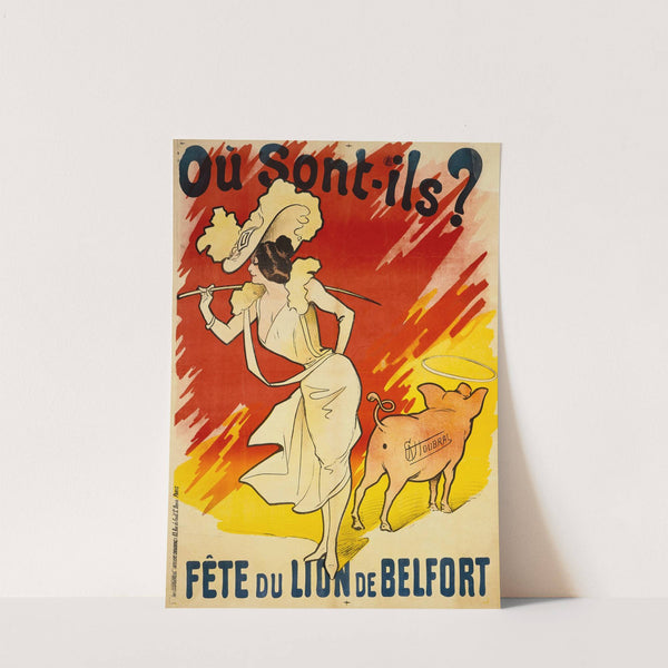 Où Sont-Ils,Fete Du Lion De Belfort (1880-1900) by Alfred Choubrac