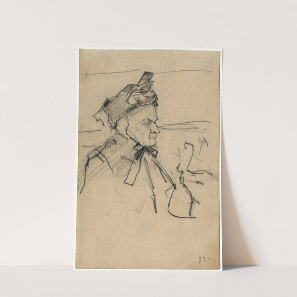 Oude dame, borstbeeld by Theo van Hoytema