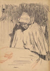 Oude vrouw aan tafel (Malle Teun)