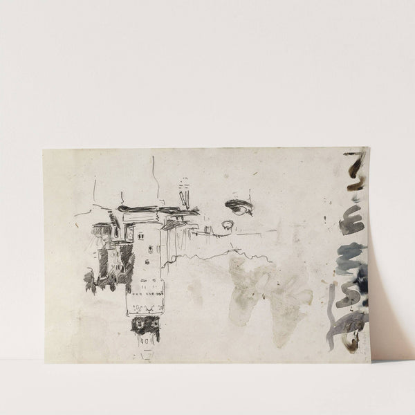 Oudeschans met de Montelbaanstoren, gezien vanaf de Kikkerbilsluis by Willem Witsen