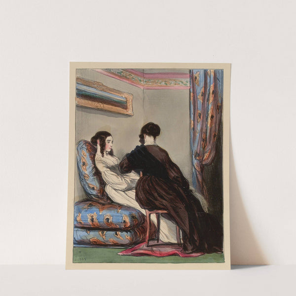 Oui ma chère, mon mari a eu l’infamie de faire venir cette créature dans ma maison. Les hommes sont laches (1840) by Paul Gavarni