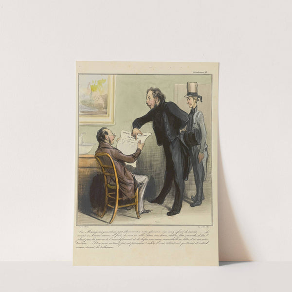 Oui, Monsieur, moyennant un petit abonnement a notre assurance vous serez assuré de mourir (1836-1838) by Honoré Daumier