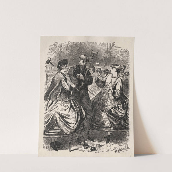 Our Croquet Party (1864) by George Du Maurier