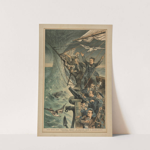 Our good ship ‘National Credit’ in danger from a Silver-Spout. (1885) by Bernard Gillam