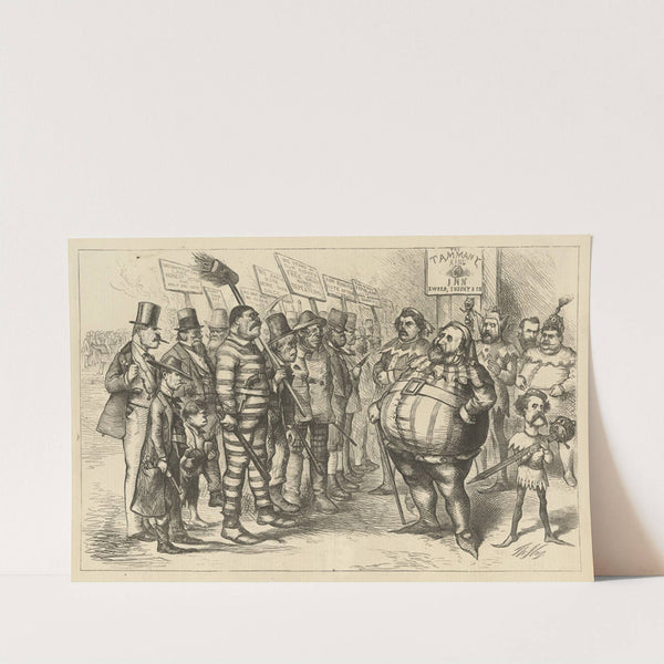 Our modern Falstaff reviewing his army (1870) by Thomas Nast