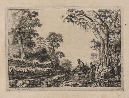 Landscape with horseman