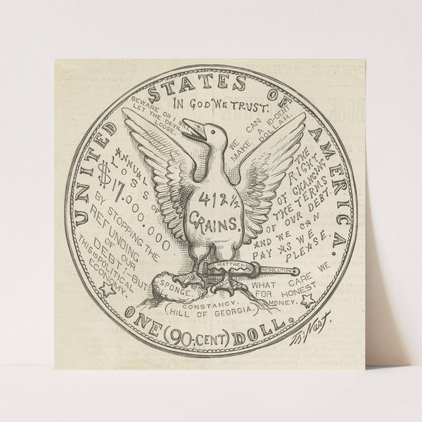 Our new dear dollar. As seen through a magnifying glass (1878) by Thomas Nast
