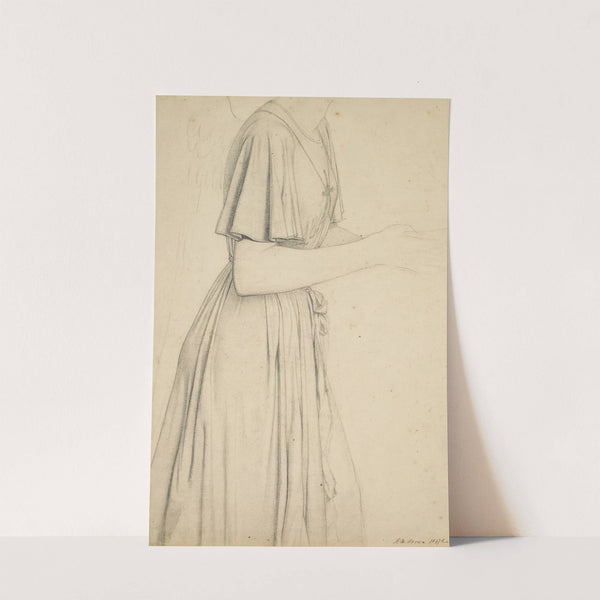 Oure Ladye of Saturday Night – Drapery Study for Angel Holding a Bowl of Water by Ford Madox Brown