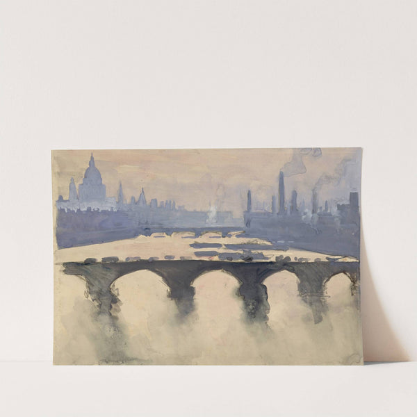 Out of my London window; dome and spires and chimneys, mist and smoke by Joseph Pennell