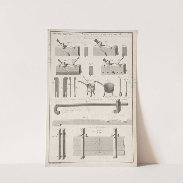 Outils propres aux joints et aux colages des bois. by André Jacob Roubo
