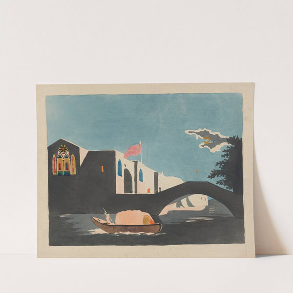 Outside a castle. (1798) by Edward Orme