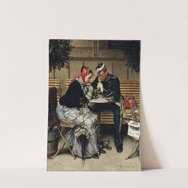 Outside the Café A Porta, Copenhagen (1882) by Vilhelm Rosenstand