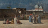 Outside the gate of the grand mosque