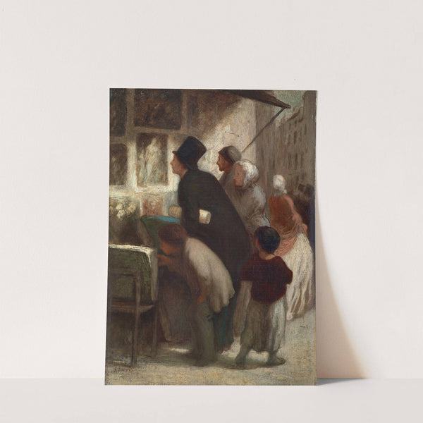 Outside the Print–Seller’s Shop (c. 1860–1863) by Honoré Daumier