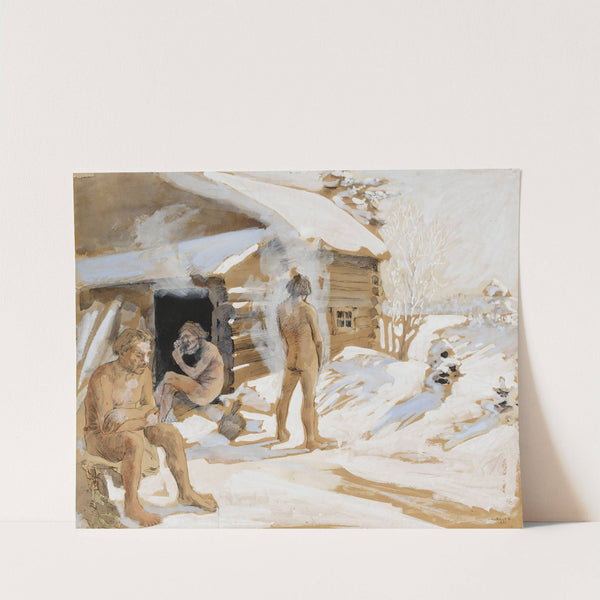 Outside The Sauna (1891) by Akseli Gallen-Kallela