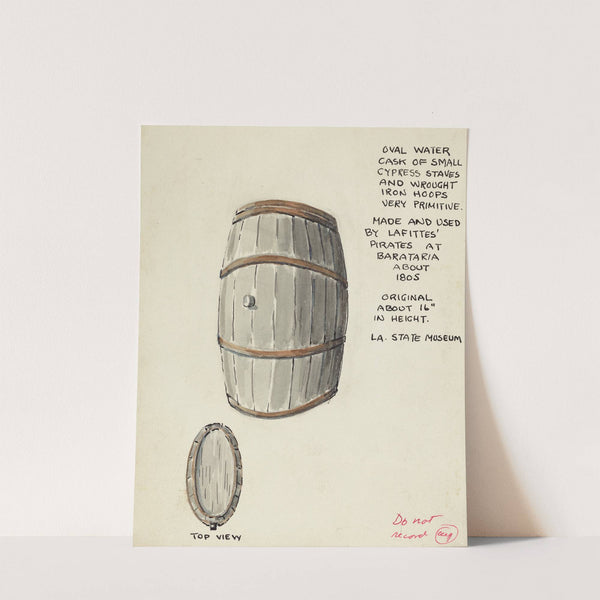 Oval Water Cask by American 20th Century