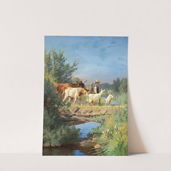 Over broen by Adolf Mackeprang