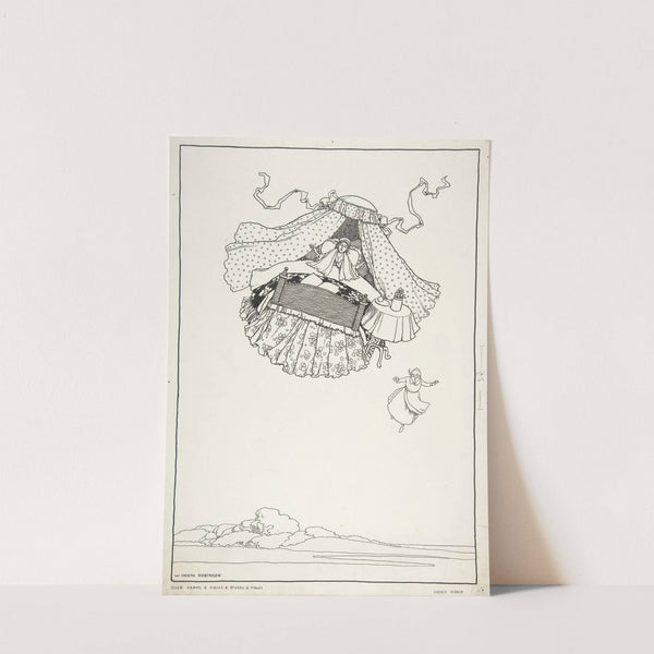 'Over Farms and Fields and Rivers and Ponds'; Cosey Hokie, Topsy-Turvy Tales by William Heath Robinson