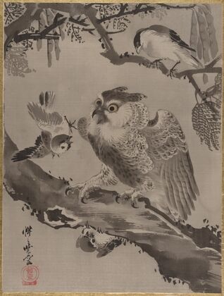 Owl Mocked by Small Birds (ca. 1887)