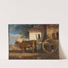 Oxen before a Farmhouse at Le Verrier (c. 1853) by Alexandre-Gabriel Decamps