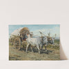 Oxen carting hay by Henry Enrico Coleman
