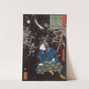 Ōya Tarō Mitsukune Watching Skeletons by Tsukioka Yoshitoshi