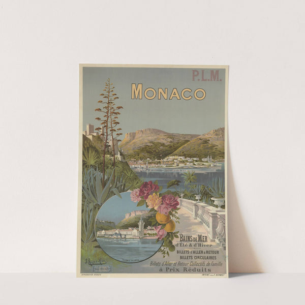 P.L.M. Monaco. Bains de mer d’Eté & d’Hiver (1896) by Frederic Hugo d’ Alési