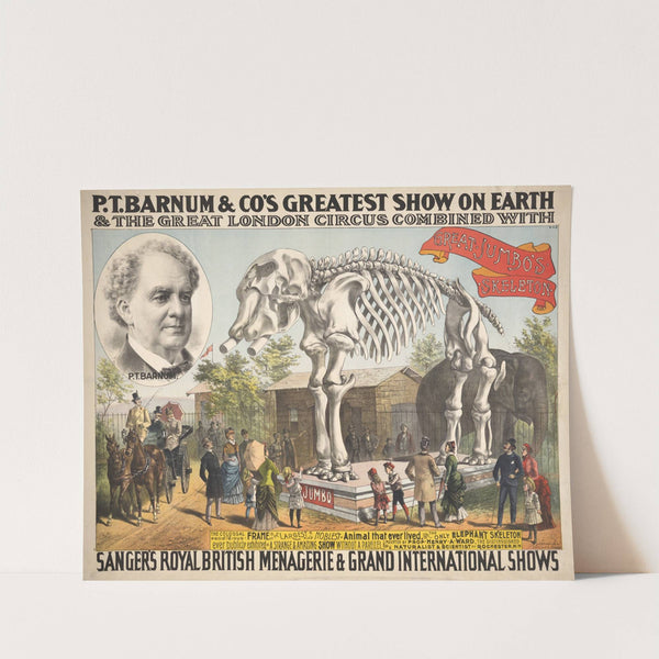 P.T. Barnum & Co.’s greatest show on earth & the great London circus combined with Sanger’s Royal British menagerie & grand international shows (1880-1890) by Strobridge & Co. Lith.