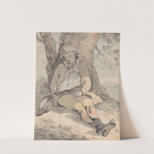 P. Wilkinson Esq. Sitting Under the Shade of an Oak Learning to Whistle by Samuel Alken