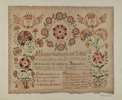 Pa. German Birth Certificate