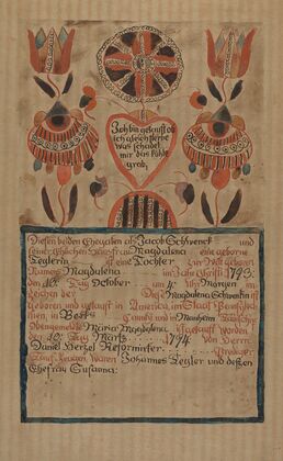 Pa. German Birth Certificate