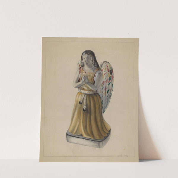 Pa. German Chalkware Angel Figure by Mina Lowry