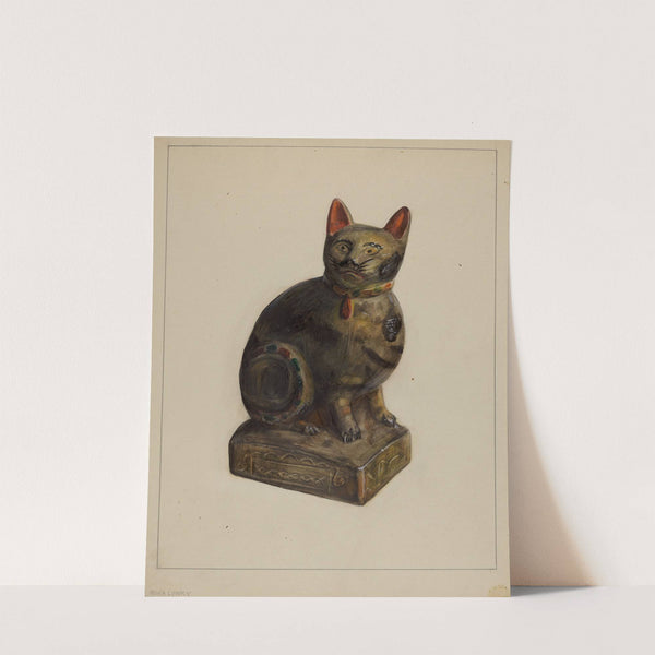 Pa. German Chalkware Cat by Mina Lowry