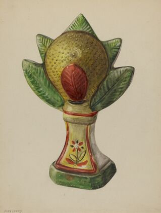 Pa. German Chalkware Mantel Ornament