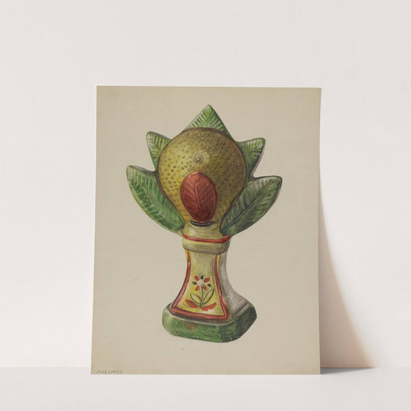 Pa. German Chalkware Mantel Ornament by Mina Lowry