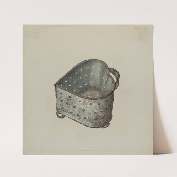 Pa. German Cheese Strainer by Luther D. Wenrich