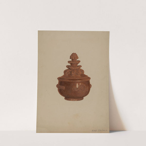 Pa. German Covered Bowl by Alvin Shiren