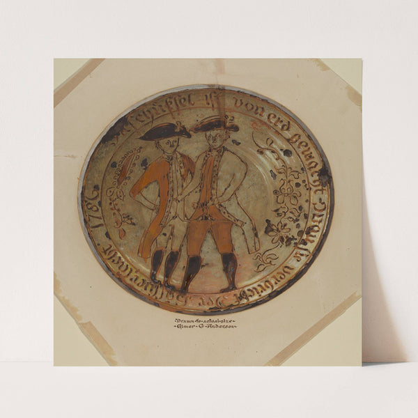 Pa. German Pie Plate (c. 1937) by Elmer G. Anderson