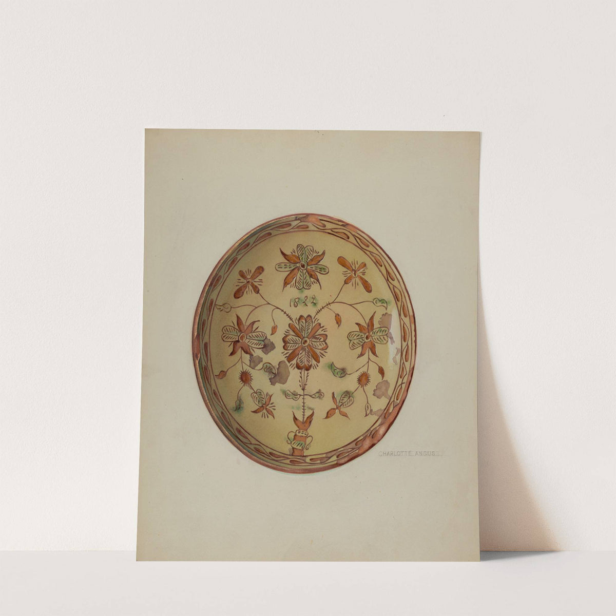 Pa. German Plate by Charlotte Angus