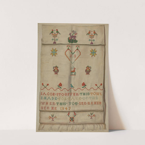 Pa. German Show Towel by Frances Lichten