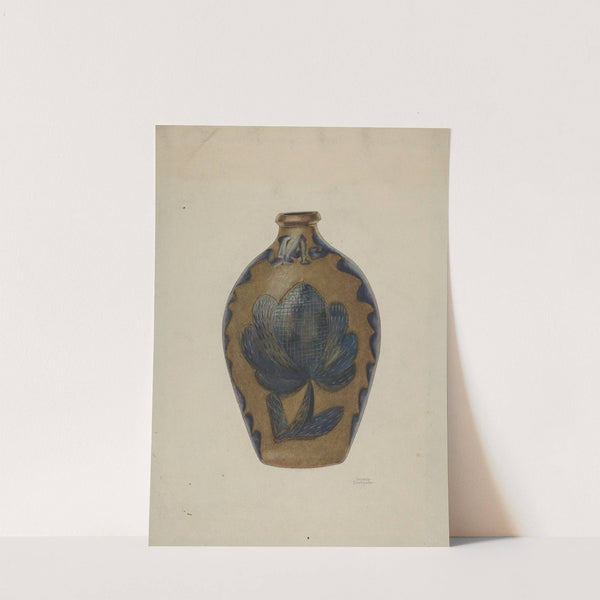 Pa. German Stoneware Flask by Beverly Chichester